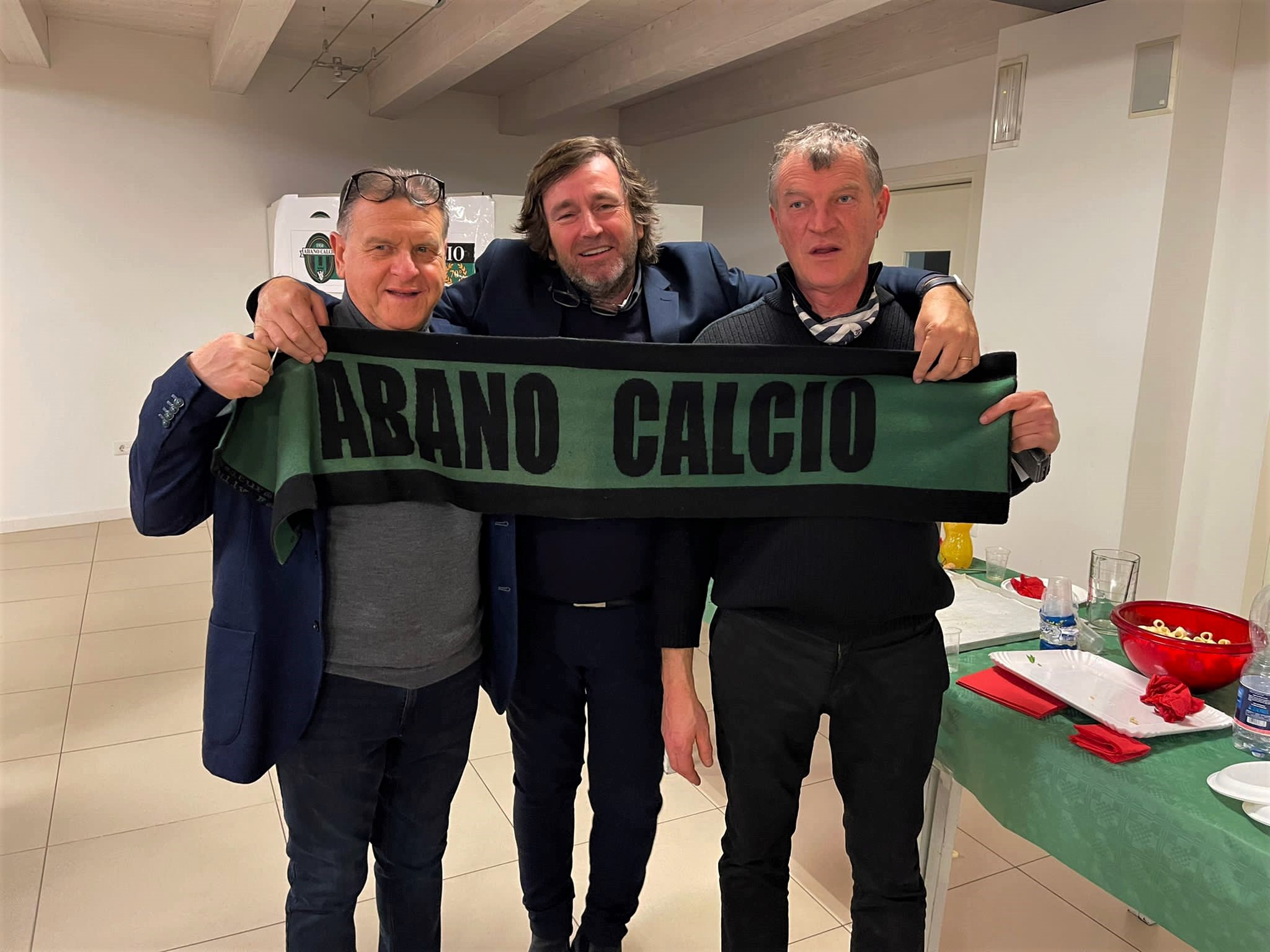 Il nuovo presidente Claudio Garon con il patron uscente Gildo Rizzato e il direttore sportivo Franco Sartori